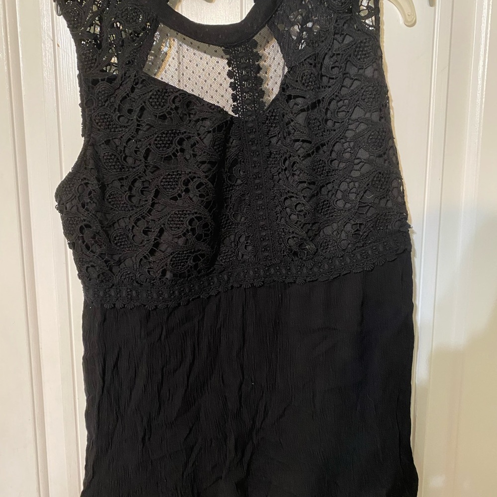 Maurices Black Lace Sleeveless Blouse
